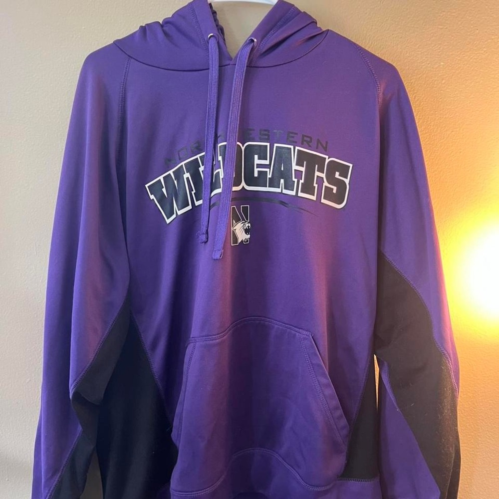 Northwestern Wildcats‎ J America NCAA Purple Black Hoodie Sweatshirt